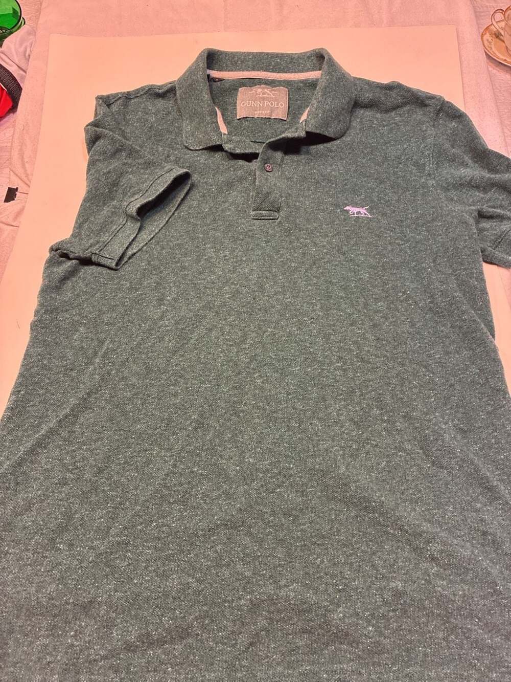 Gunn Polo Men's Green Heather Short Sleeve Polo Shirt